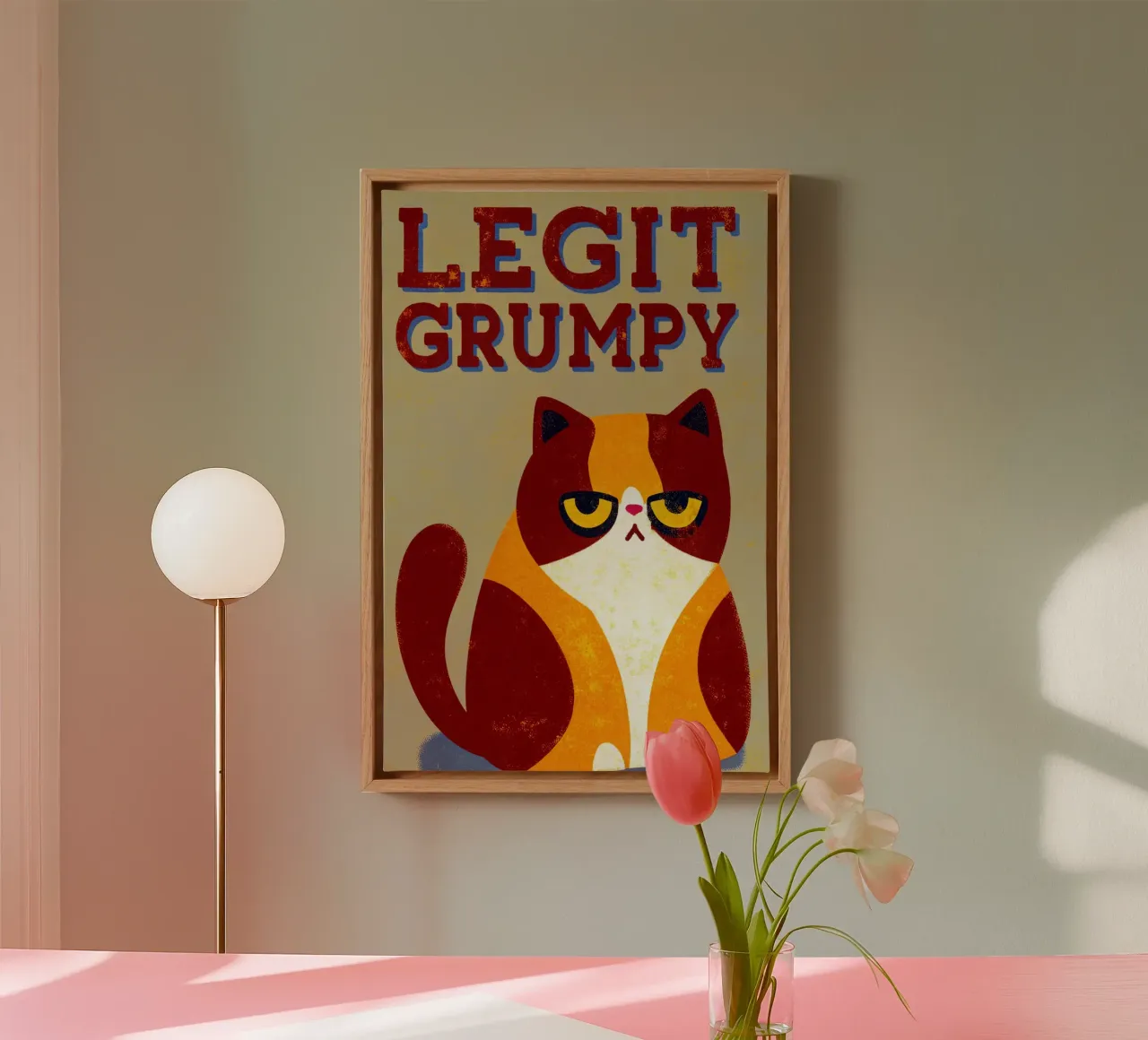 legit grumpy canvas with Floater frame by ralliness
