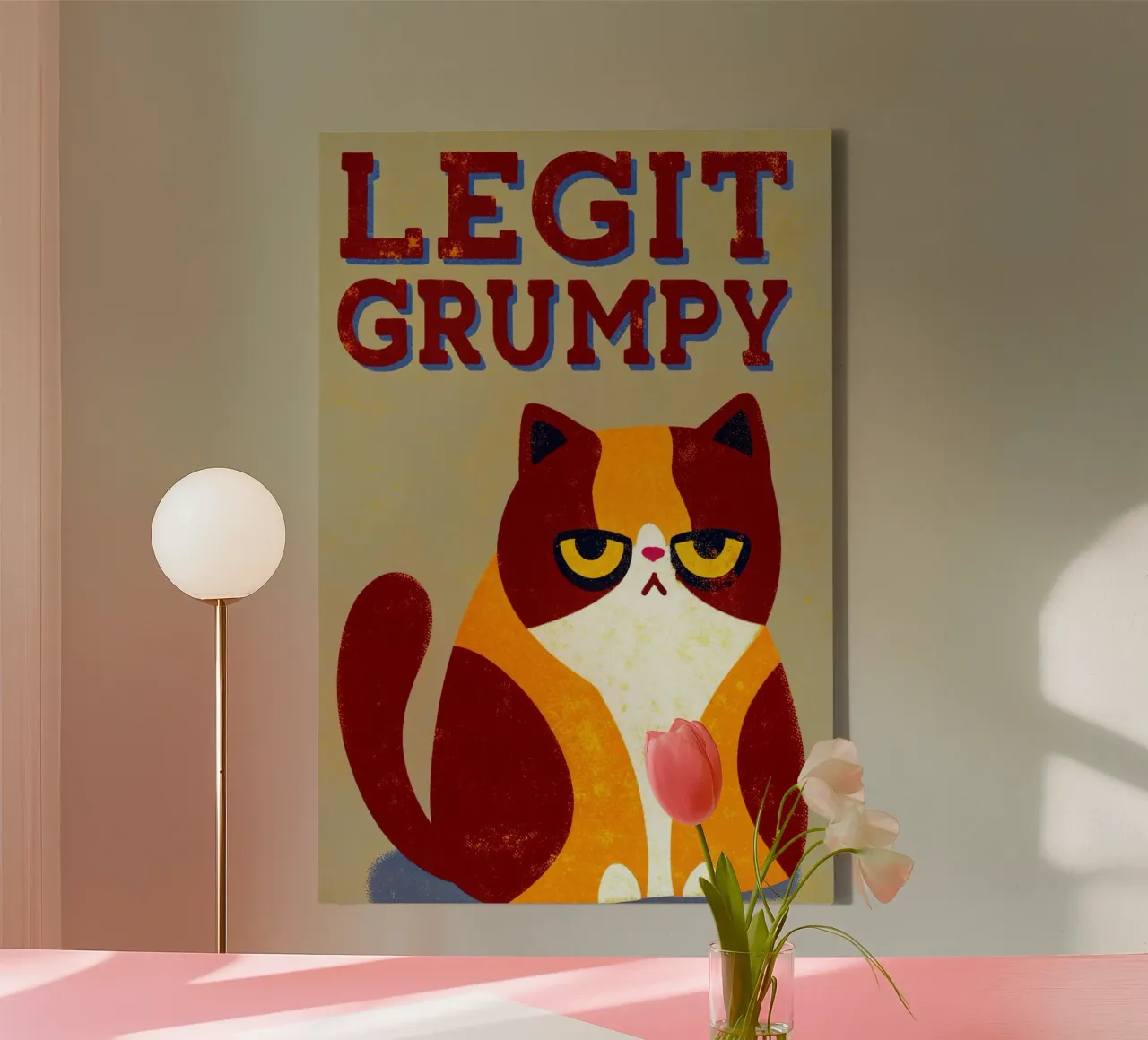 legit grumpy canvas with Floater frame by ralliness