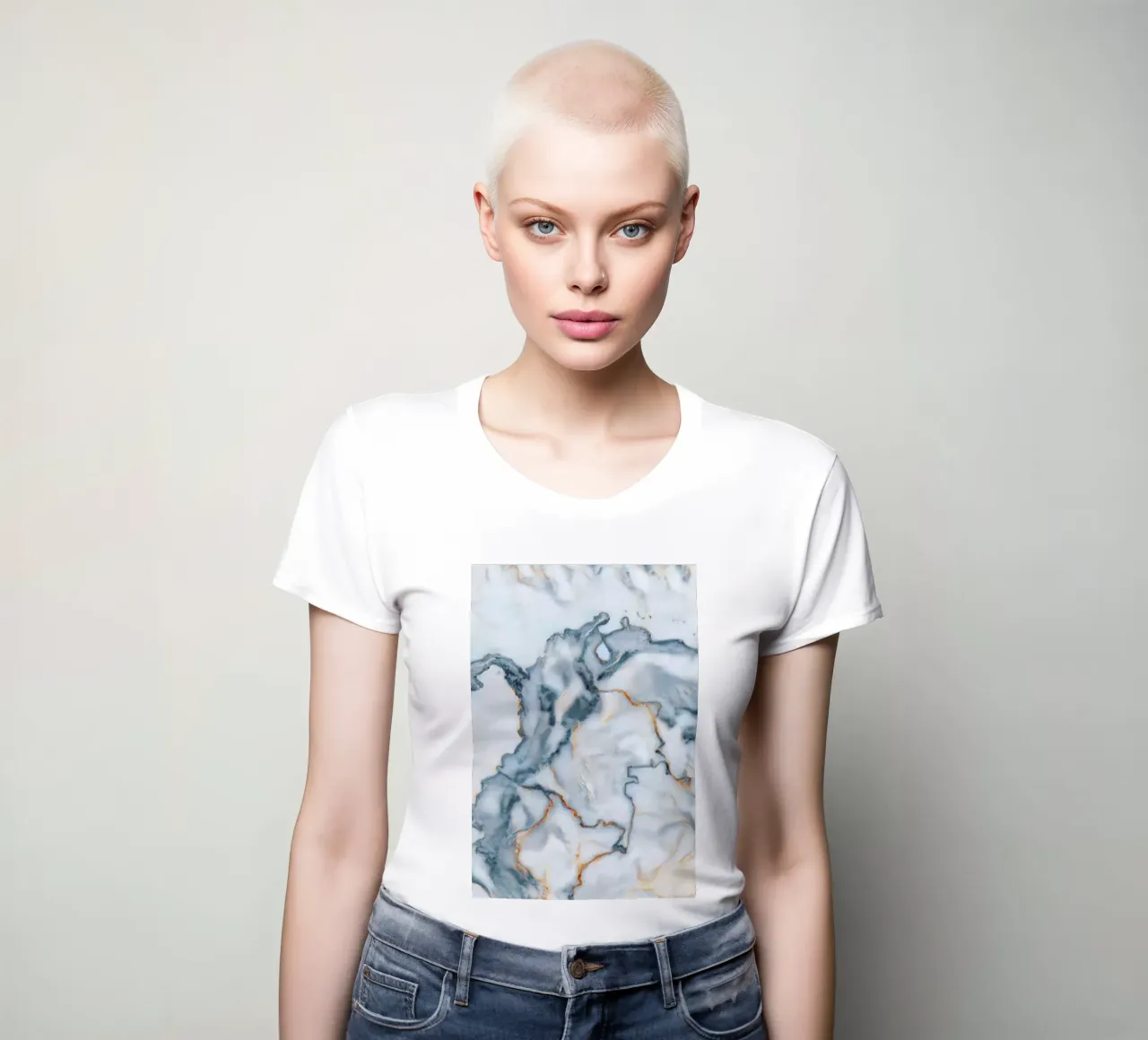 Colombia Marble Map women's fitted t-shirt by Octavian