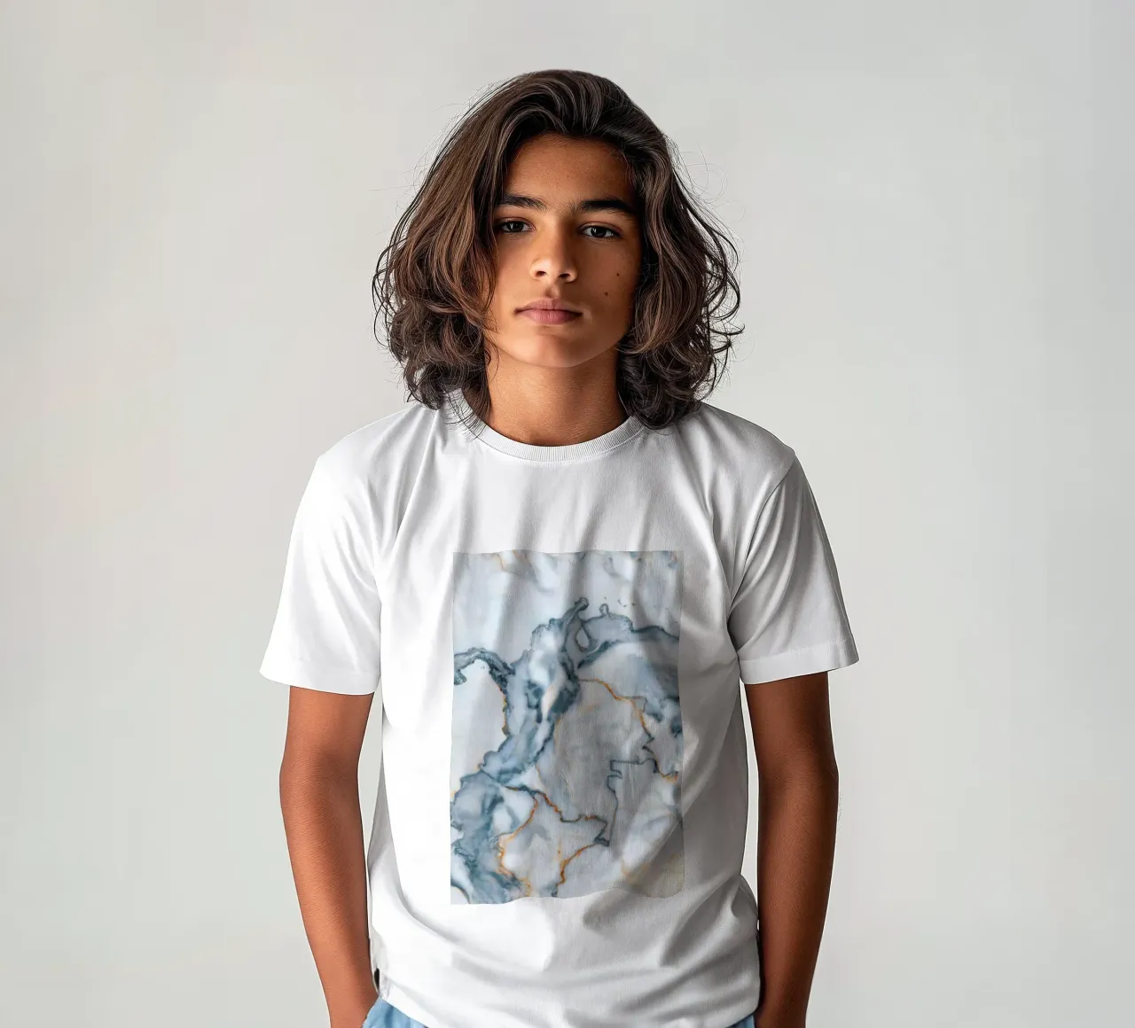 Colombia Marble Map kids t-shirt by Octavian