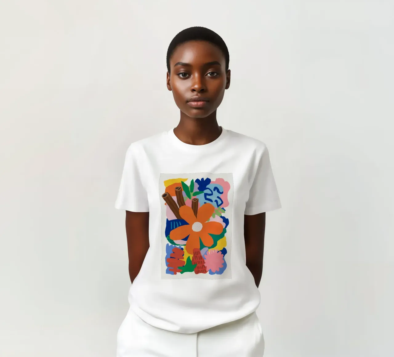 Scoppio botanico astratto t-shirt da Ember Stone