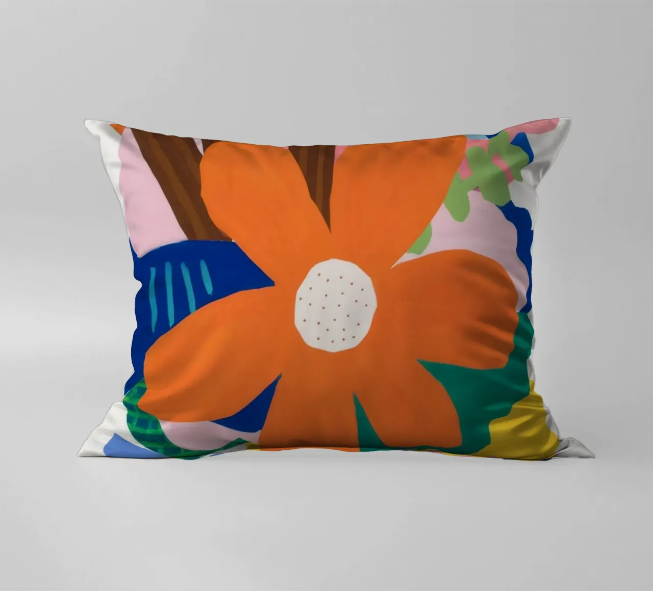 Abstract Botanical Burst decorative cushion by Ember Stone