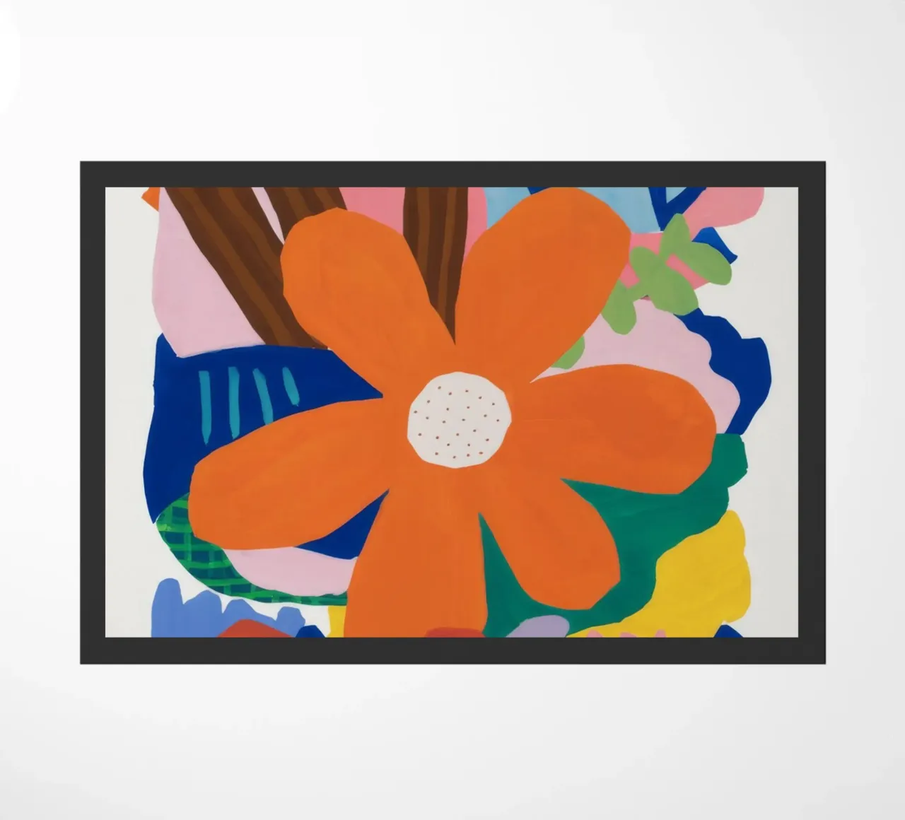 Abstract Botanical Burst doormat by Ember Stone
