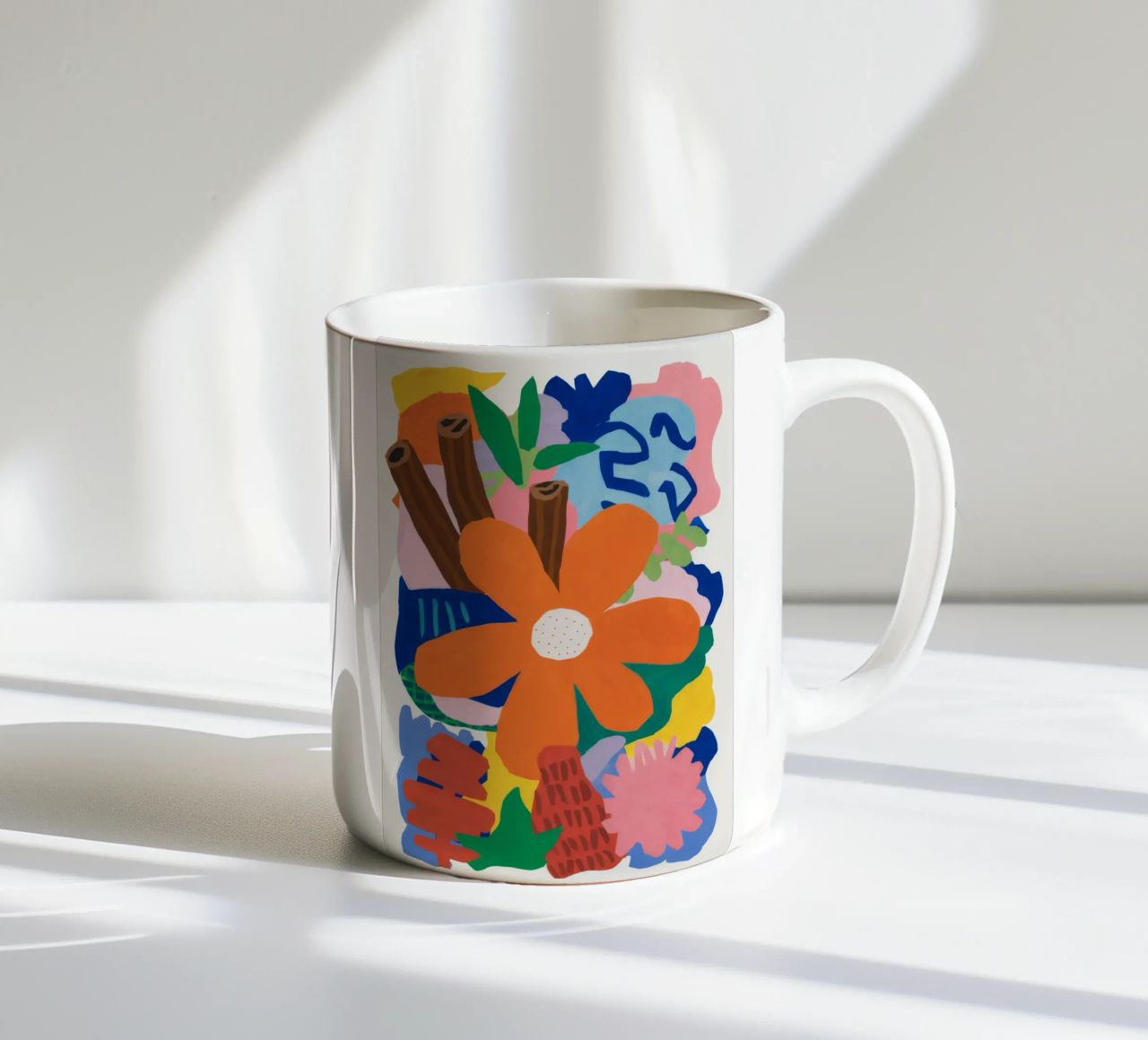 Scoppio botanico astratto tazza in ceramica da Ember Stone