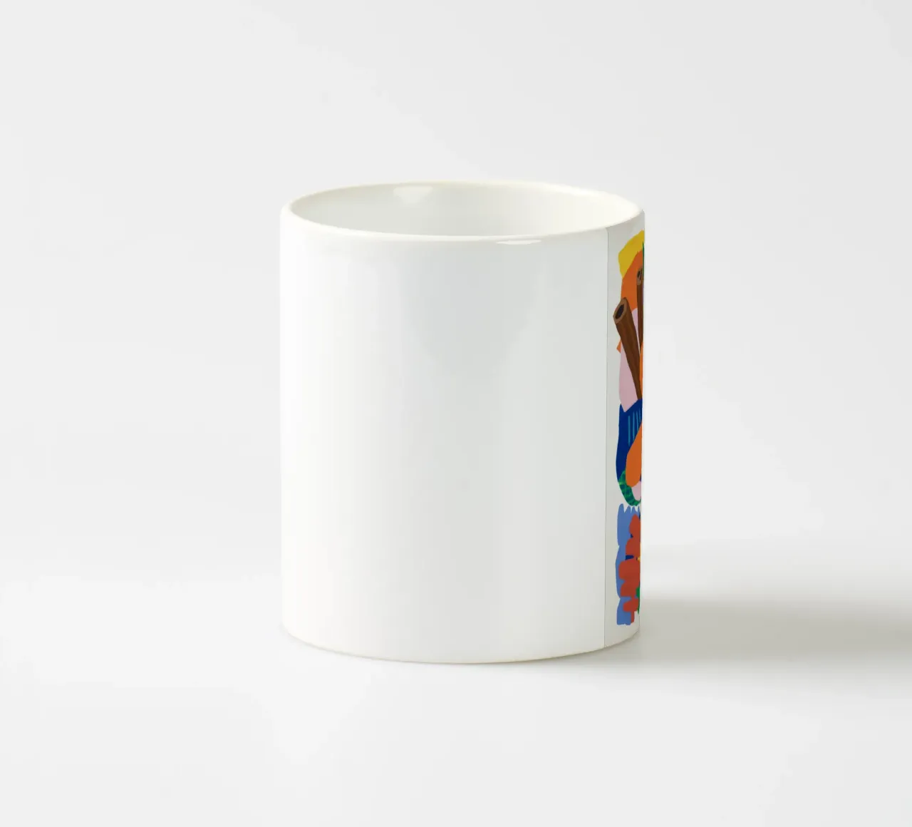 Ráfaga botánica abstracta taza de cerámica de Ember Stone