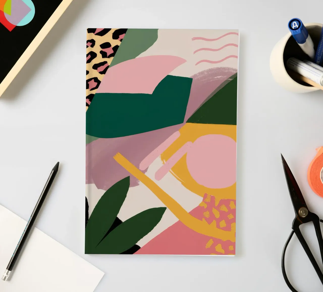 Wild Geometric Collage notebook by Ember Stone