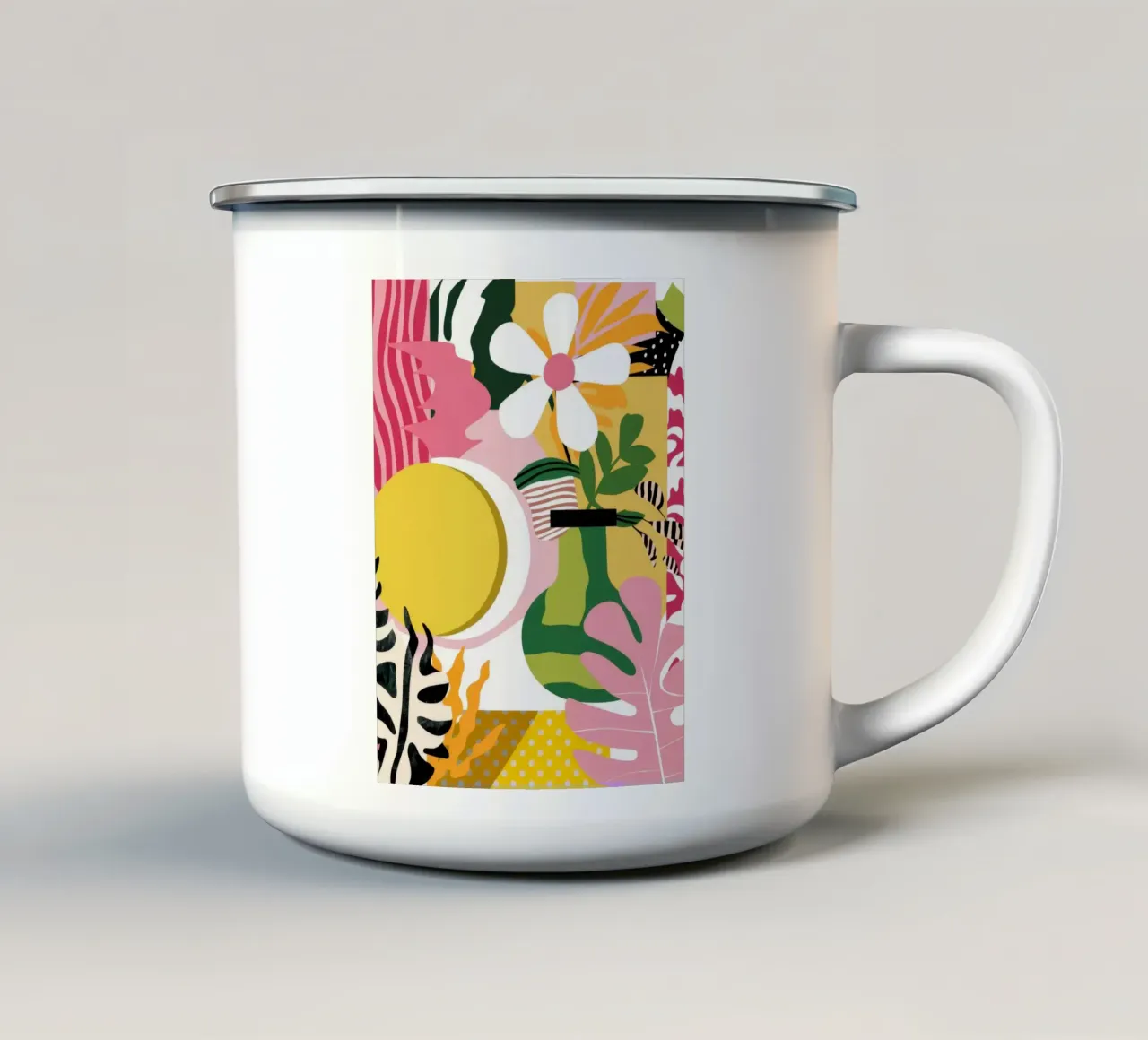 Solar Eclipse Garden enamel mug by Ember Stone