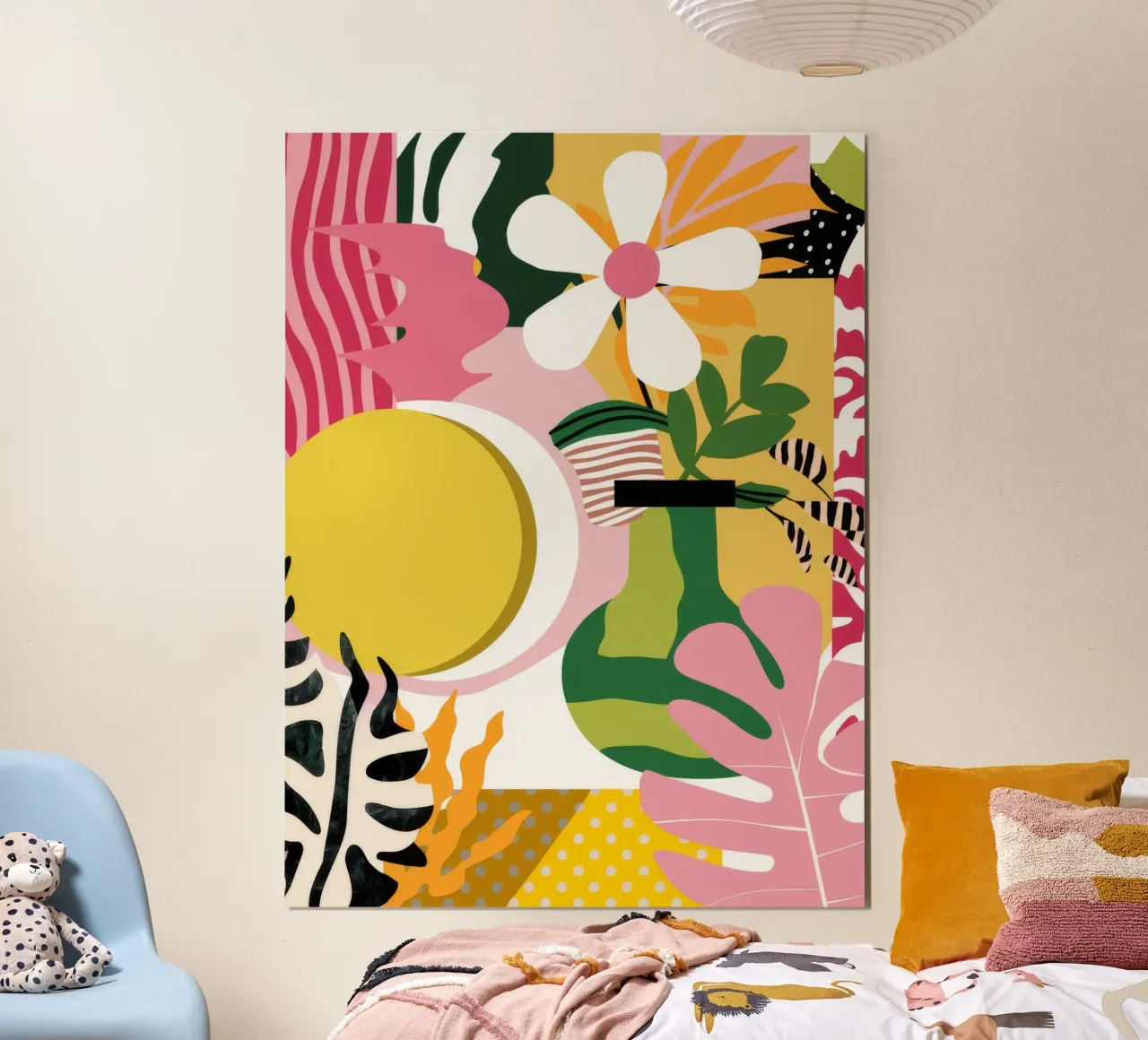 Giardino dell'eclissi solare poster con telaio in legno da Ember Stone
