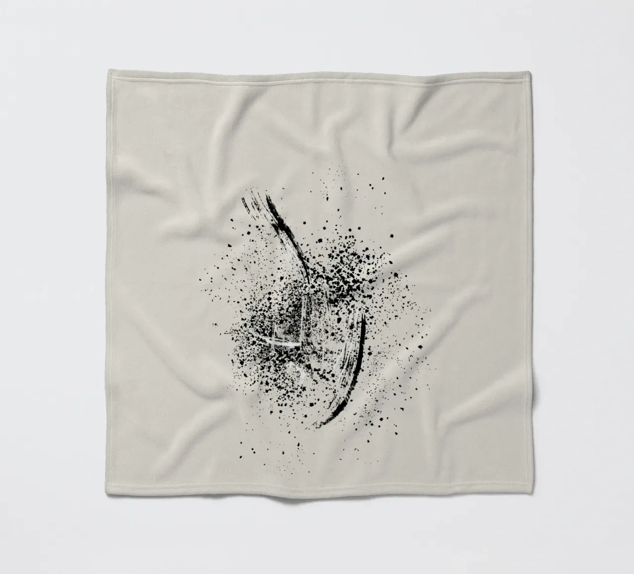 Paint splatters with white and black lines coperta in pile da Imaginative