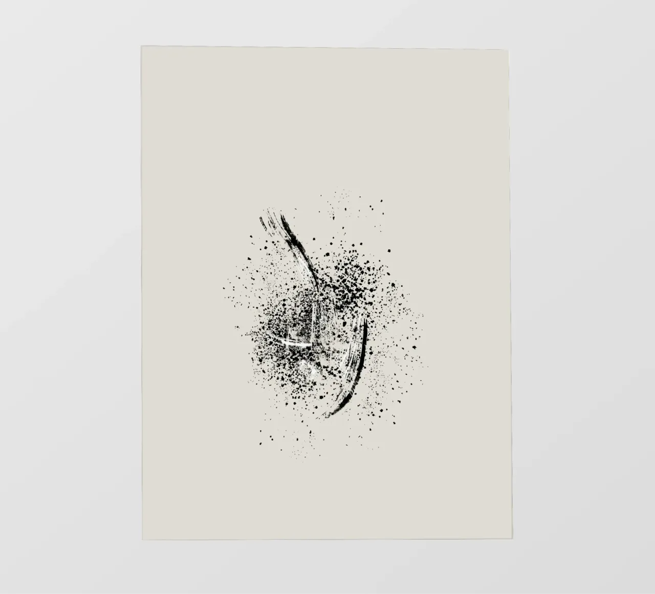 Paint splatters with white and black lines pellicola backlit da Imaginative