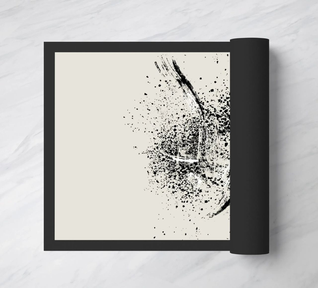 Paint splatters with white and black lines zerbino da Imaginative