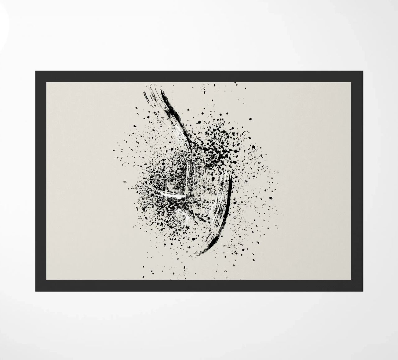 Paint splatters with white and black lines zerbino da Imaginative