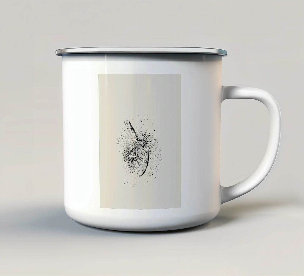 Paint splatters with white and black lines tazza in smalto da Imaginative