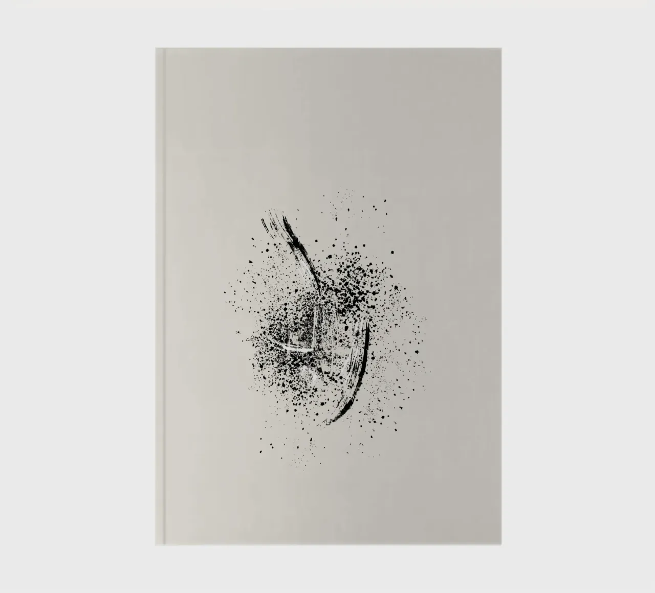 Paint splatters with white and black lines notebook by Imaginative