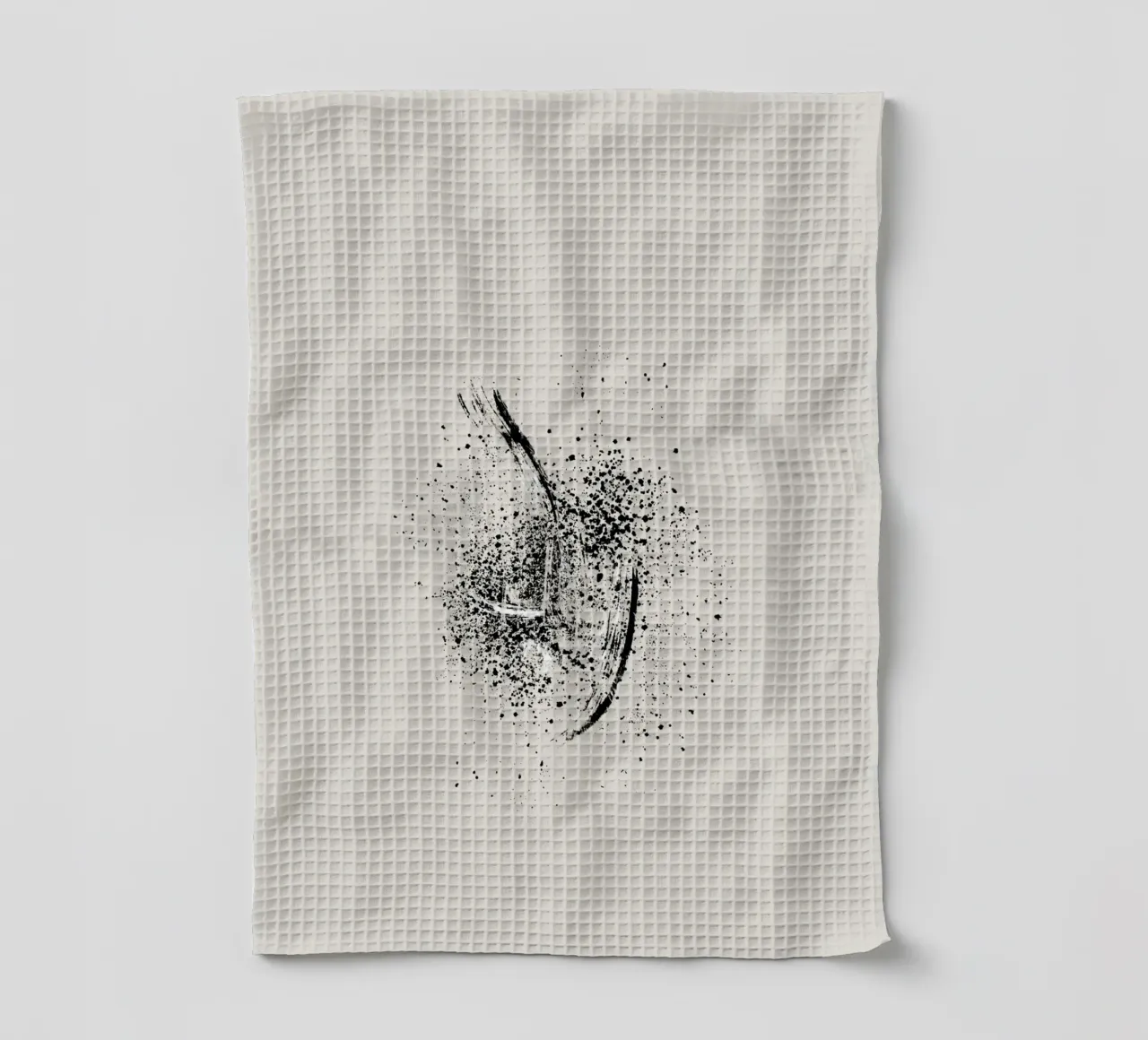 Paint splatters with white and black lines canovaccio da cucina da Imaginative
