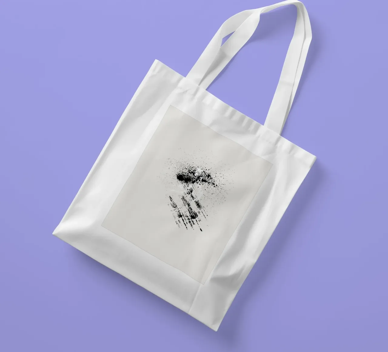 Modern abstract with cream white background borsa in juta da Imaginative