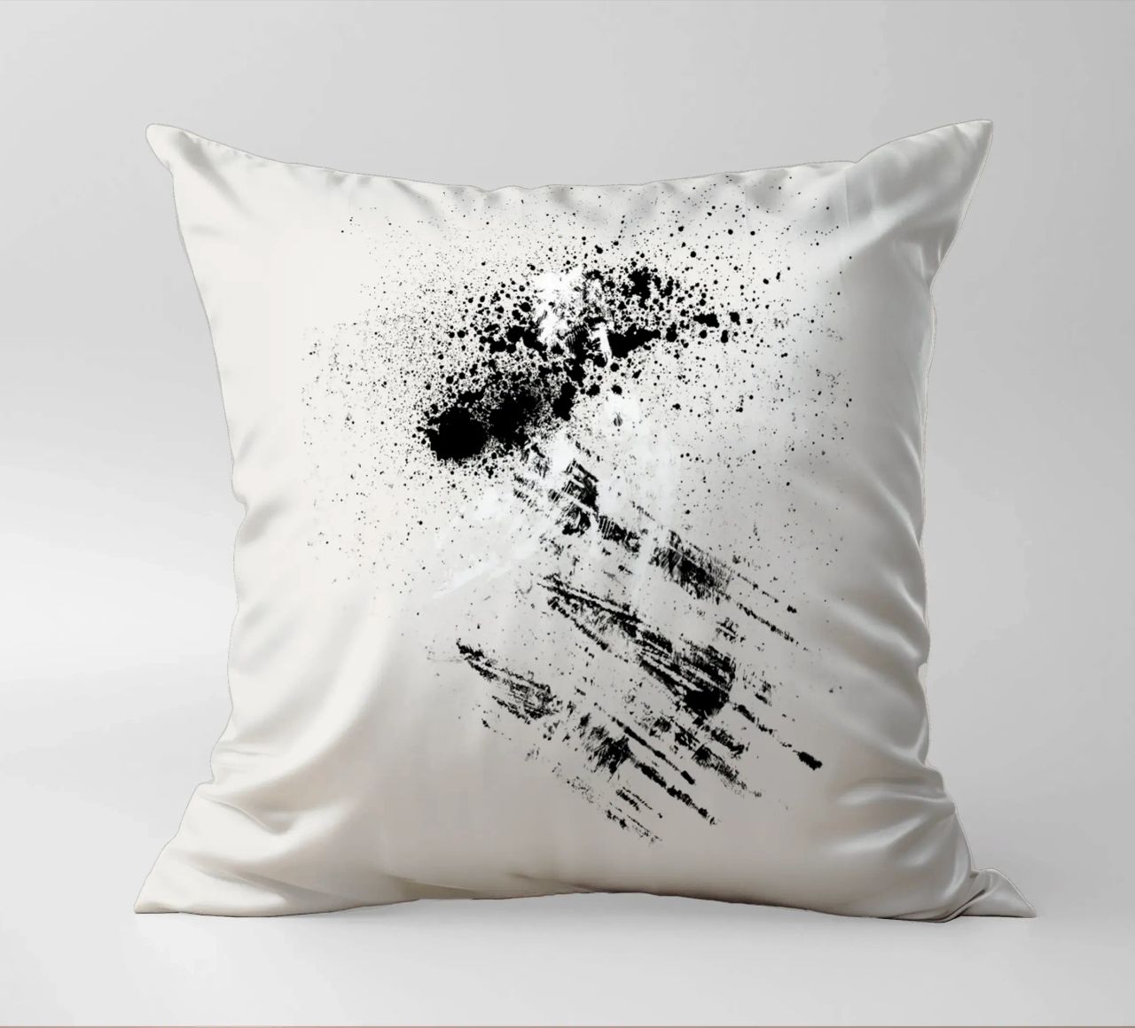 Modern abstract with cream white background cuscino da Imaginative