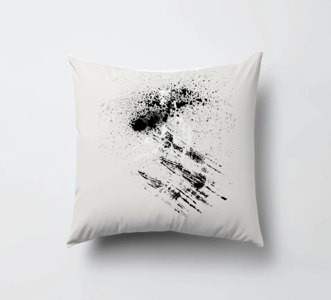 Modern abstract with cream white background cuscino da Imaginative
