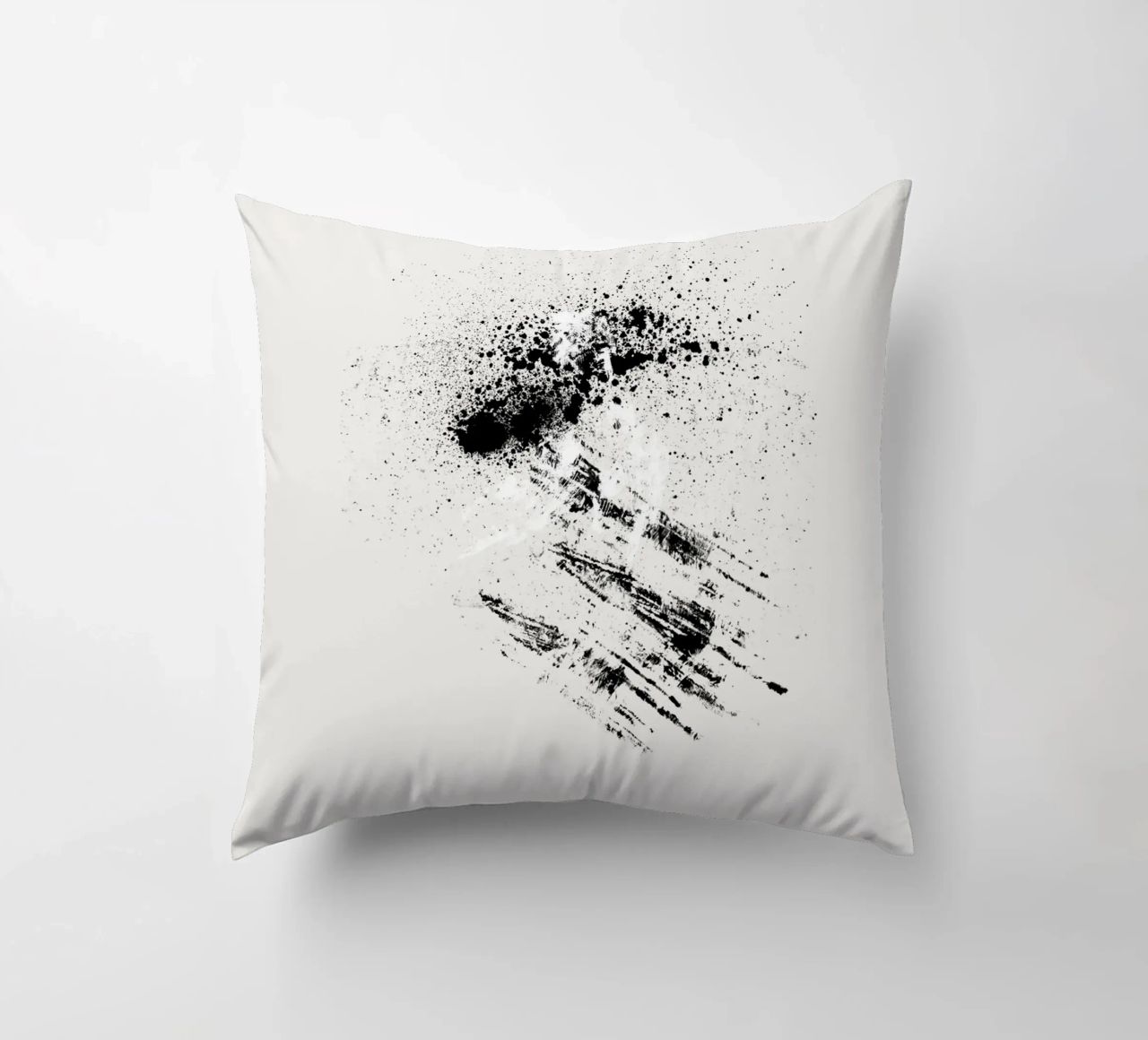 Modern abstract with cream white background cuscino da Imaginative