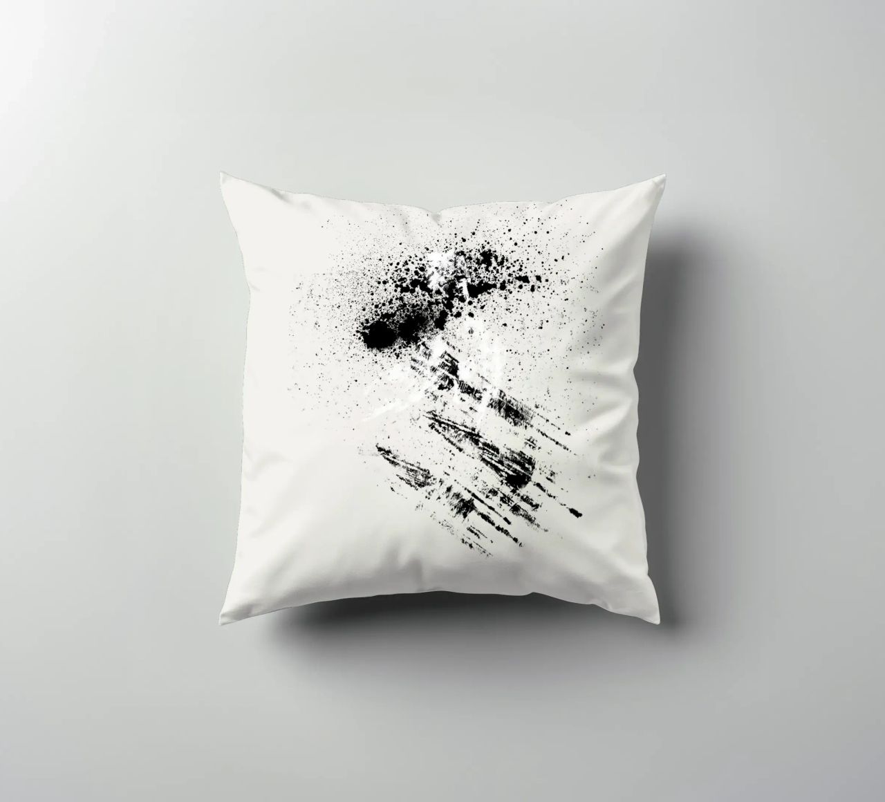 Modern abstract with cream white background cuscino da Imaginative