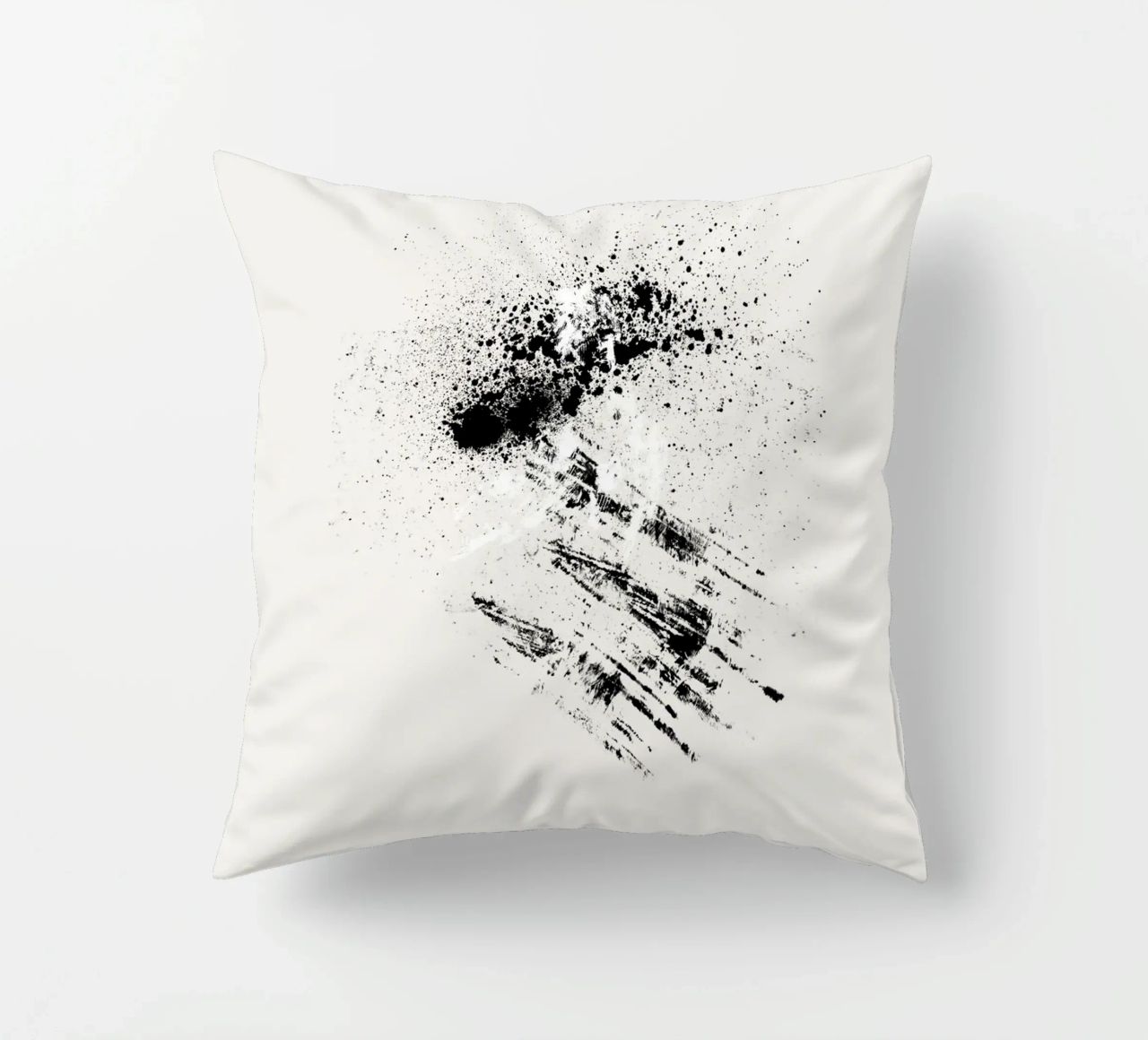 Modern abstract with cream white background cuscino da Imaginative