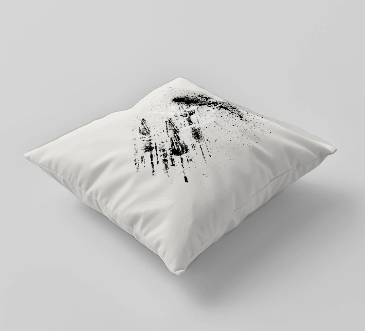 Modern abstract with cream white background cuscino da Imaginative