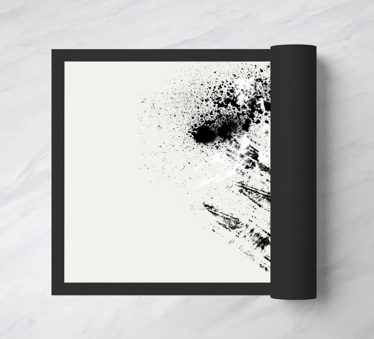 Modern abstract with cream white background Fußmatte von Imaginative