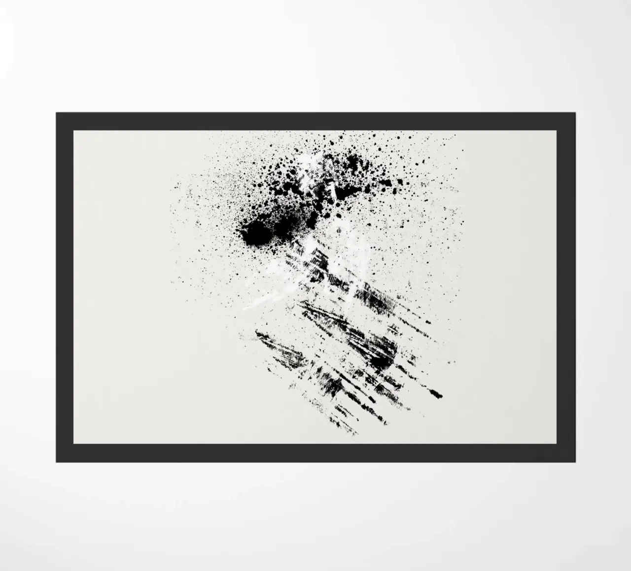 Modern abstract with cream white background Fußmatte von Imaginative