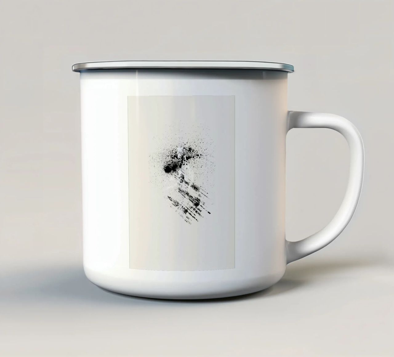Modern abstract with cream white background tazza in smalto da Imaginative