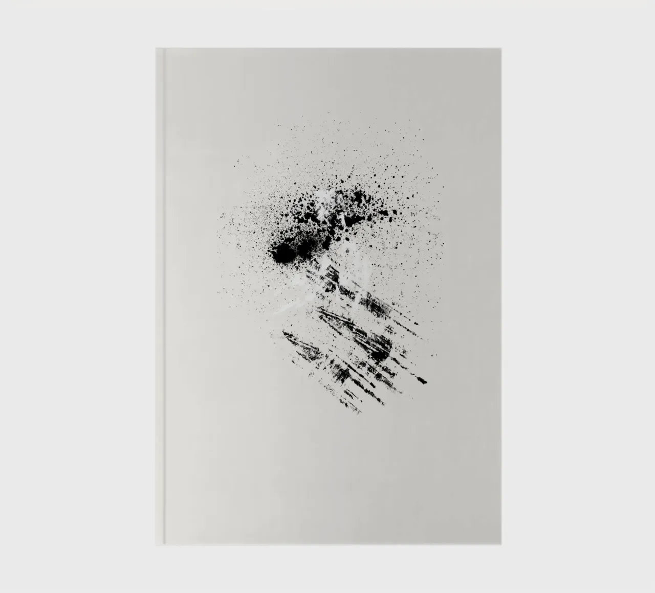 Modern abstract with cream white background notebook by Imaginative