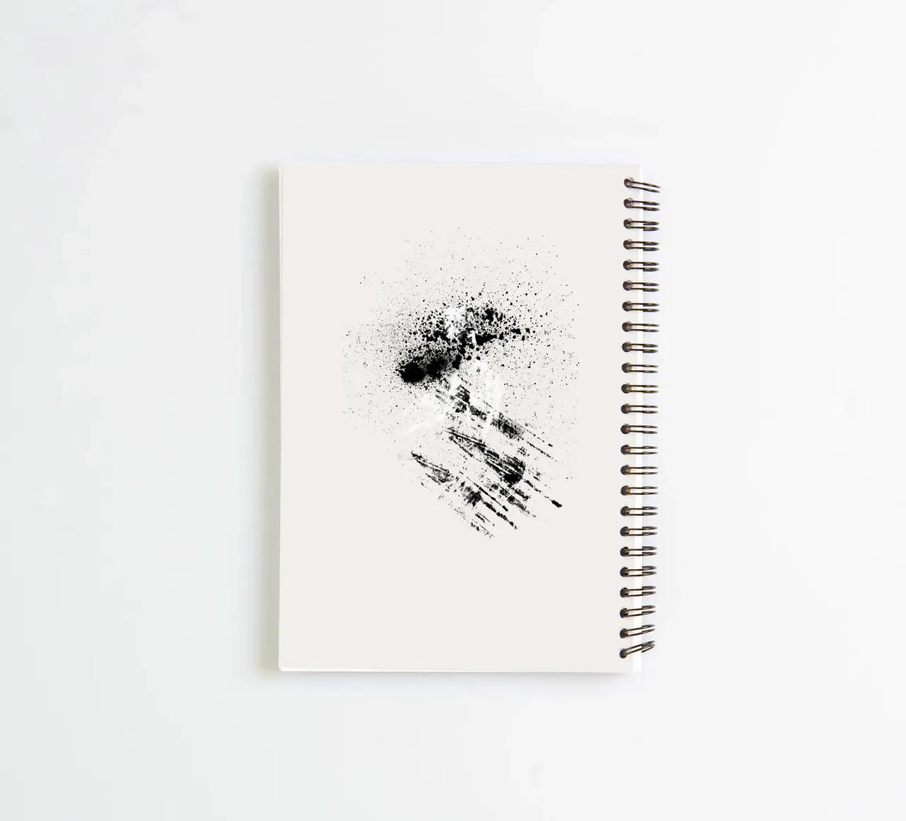 Modern abstract with cream white background spiral notebook by Imaginative