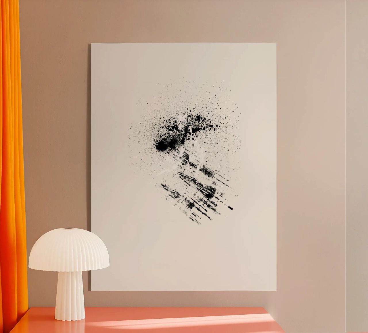 Modern abstract with cream white background plexiglass da Imaginative