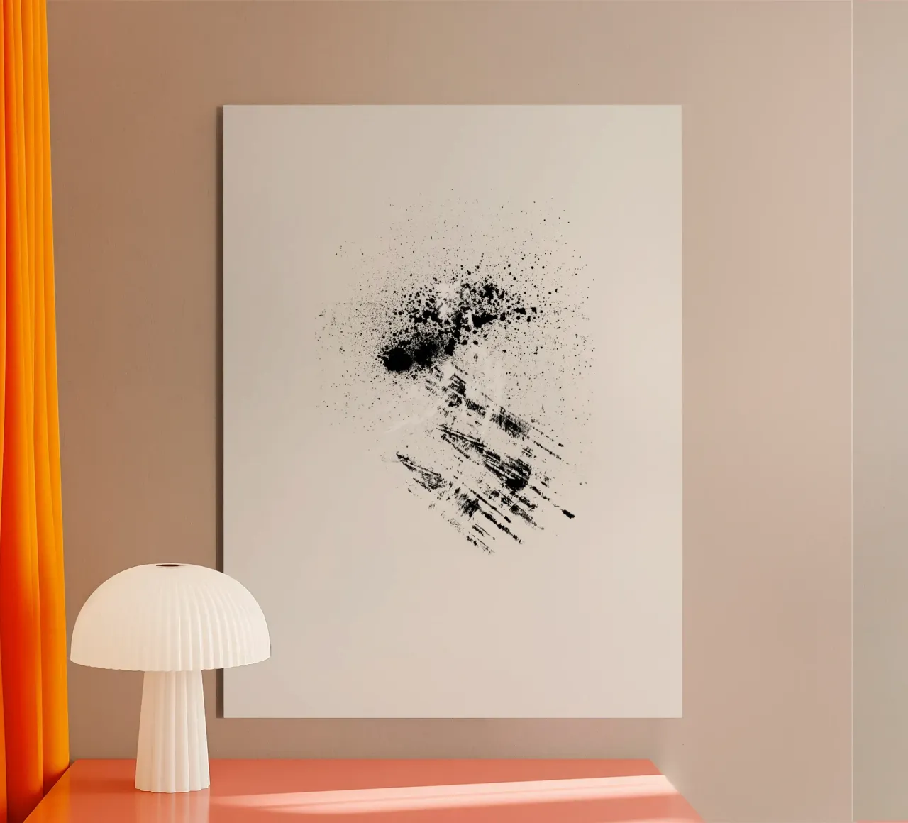 Modern abstract with cream white background pannello forex da Imaginative