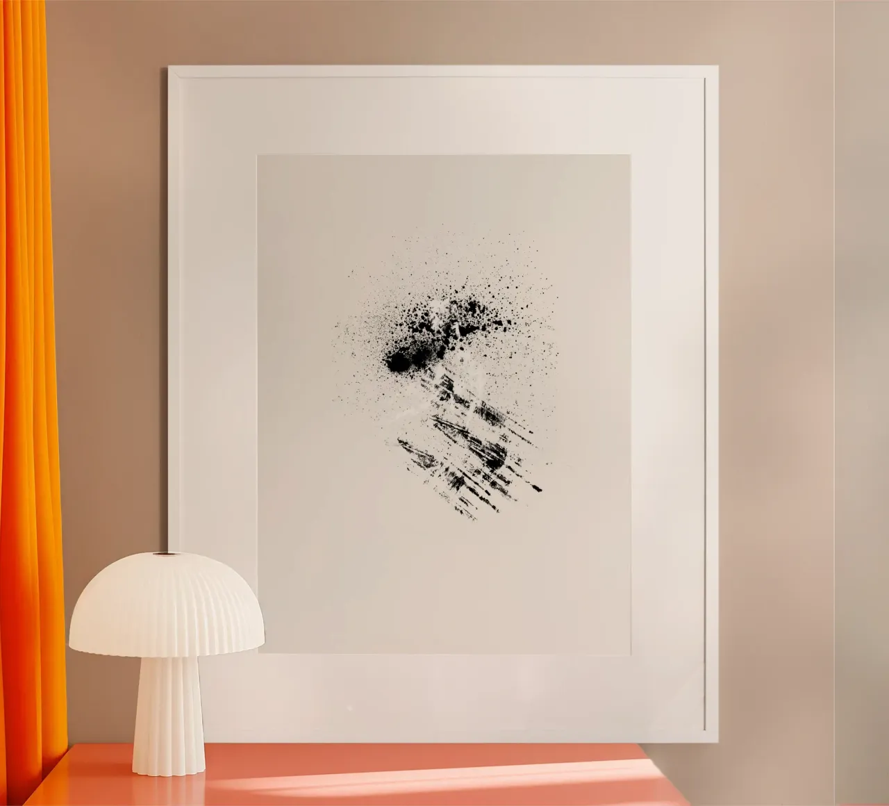 Modern abstract with cream white background poster da Imaginative