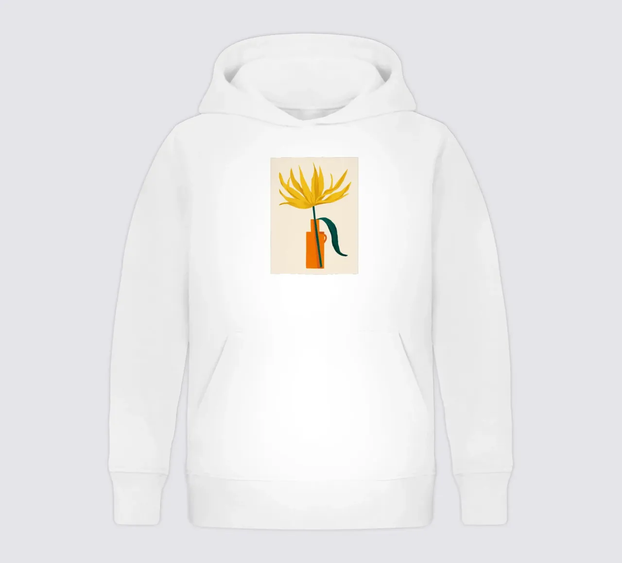 Minimalist Solar Bloom kids hoodie by Ember Stone