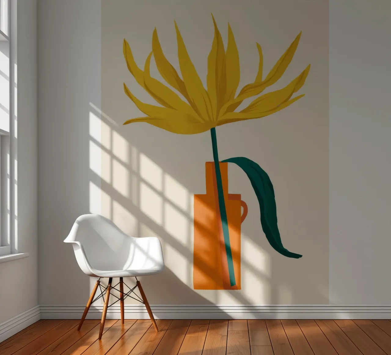 Minimalist Solar Bloom photo wallpaper by Ember Stone
