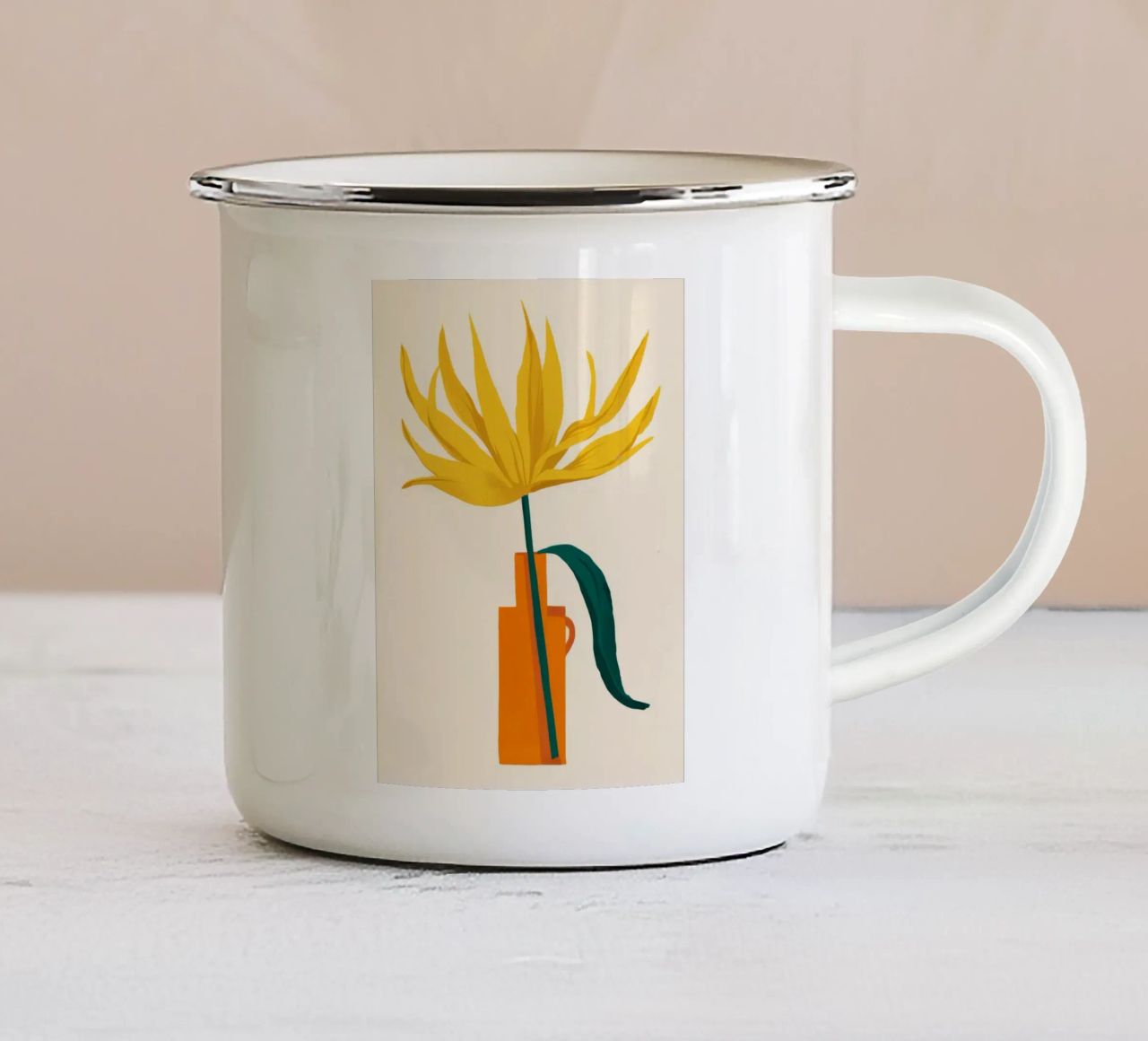 Solare minimalista tazza in smalto da Ember Stone