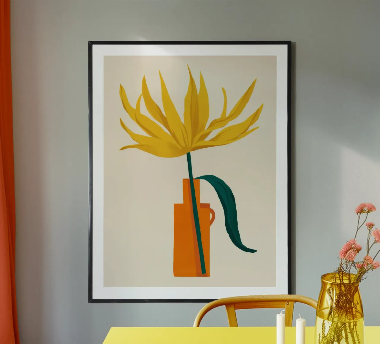 Minimalist Solar Bloom poster by Ember Stone
