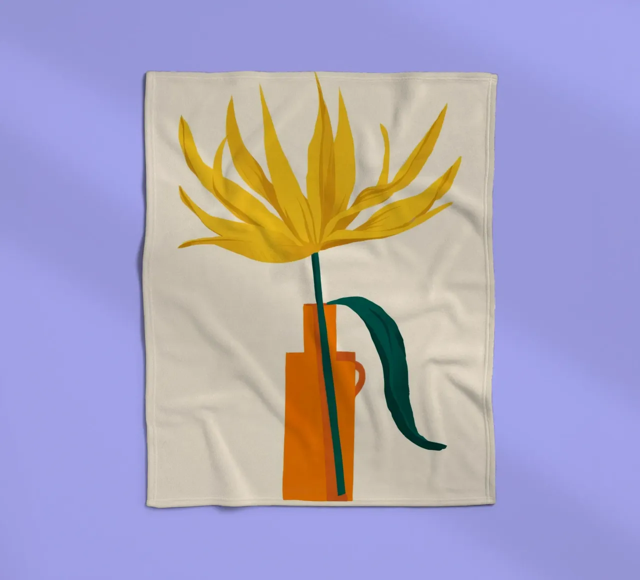 Floraison solaire minimaliste plaid polaire de Ember Stone