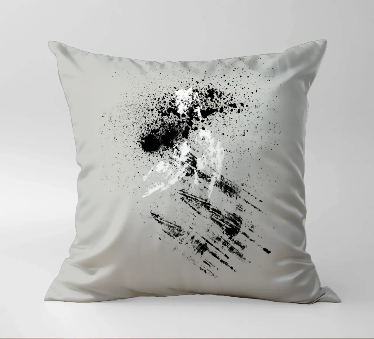Modern abstract with grey background decorative cushion by Imaginative