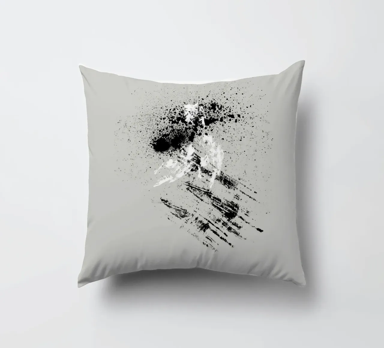 Modern abstract with grey background decorative cushion by Imaginative