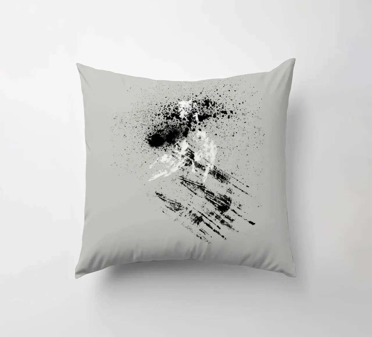 Modern abstract with grey background decorative cushion by Imaginative