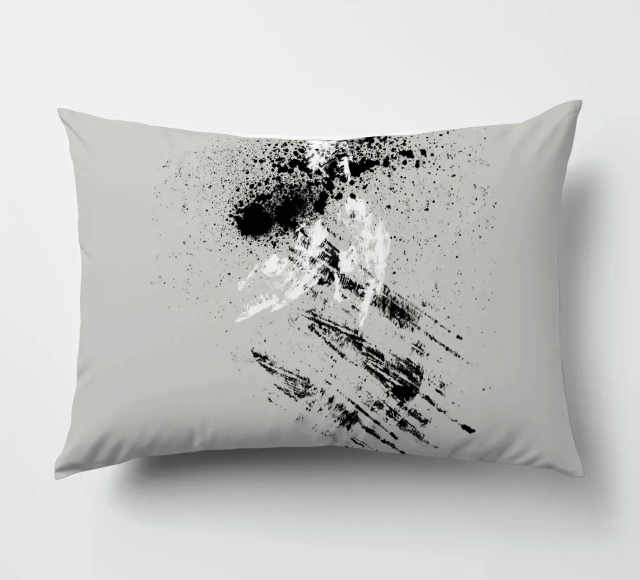 Modern abstract with grey background decorative cushion by Imaginative