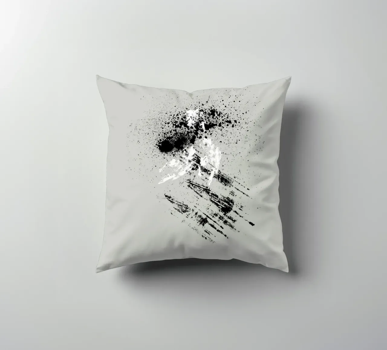 Modern abstract with grey background decorative cushion by Imaginative