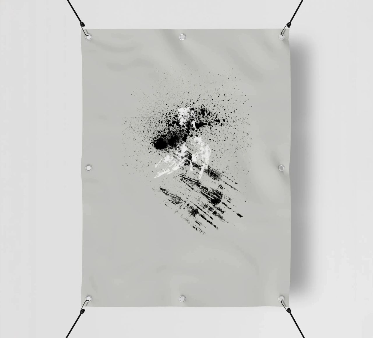 Modern abstract with grey background telo in pvc da Imaginative