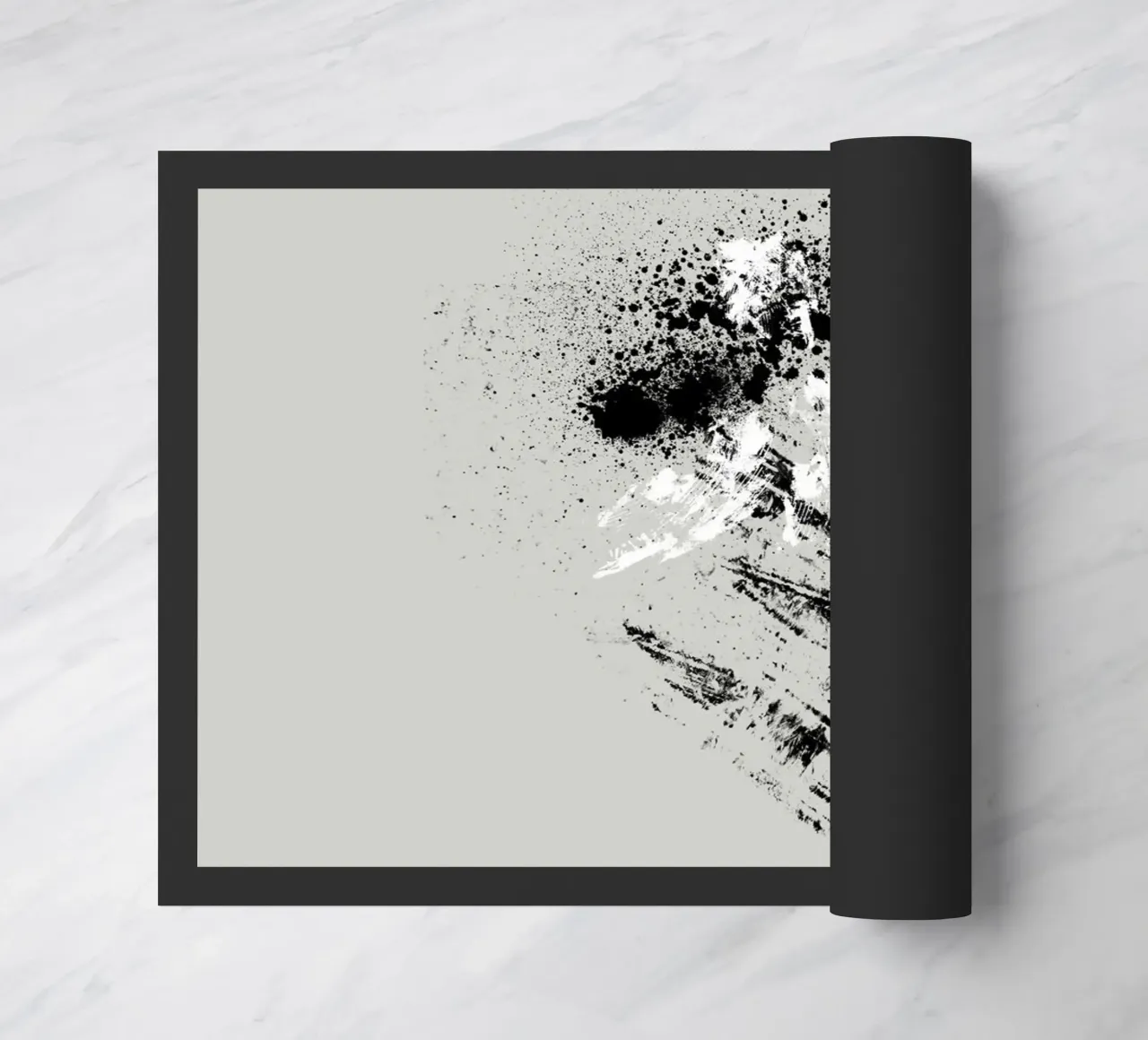 Modern abstract with grey background Fußmatte von Imaginative