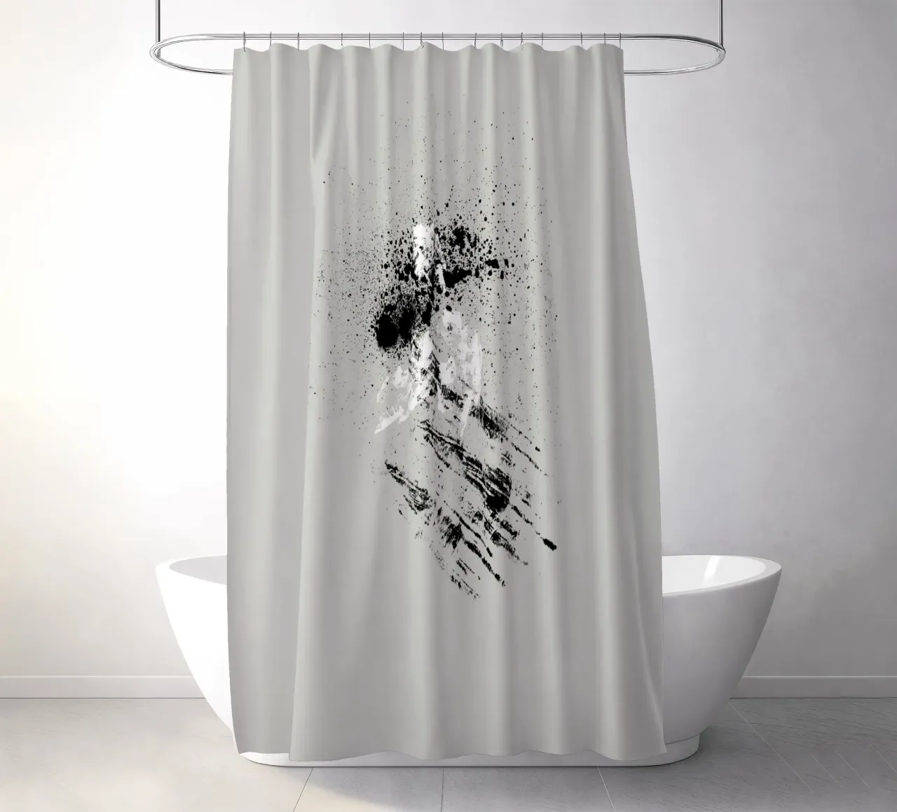 Modern abstract with grey background tenda da doccia da Imaginative