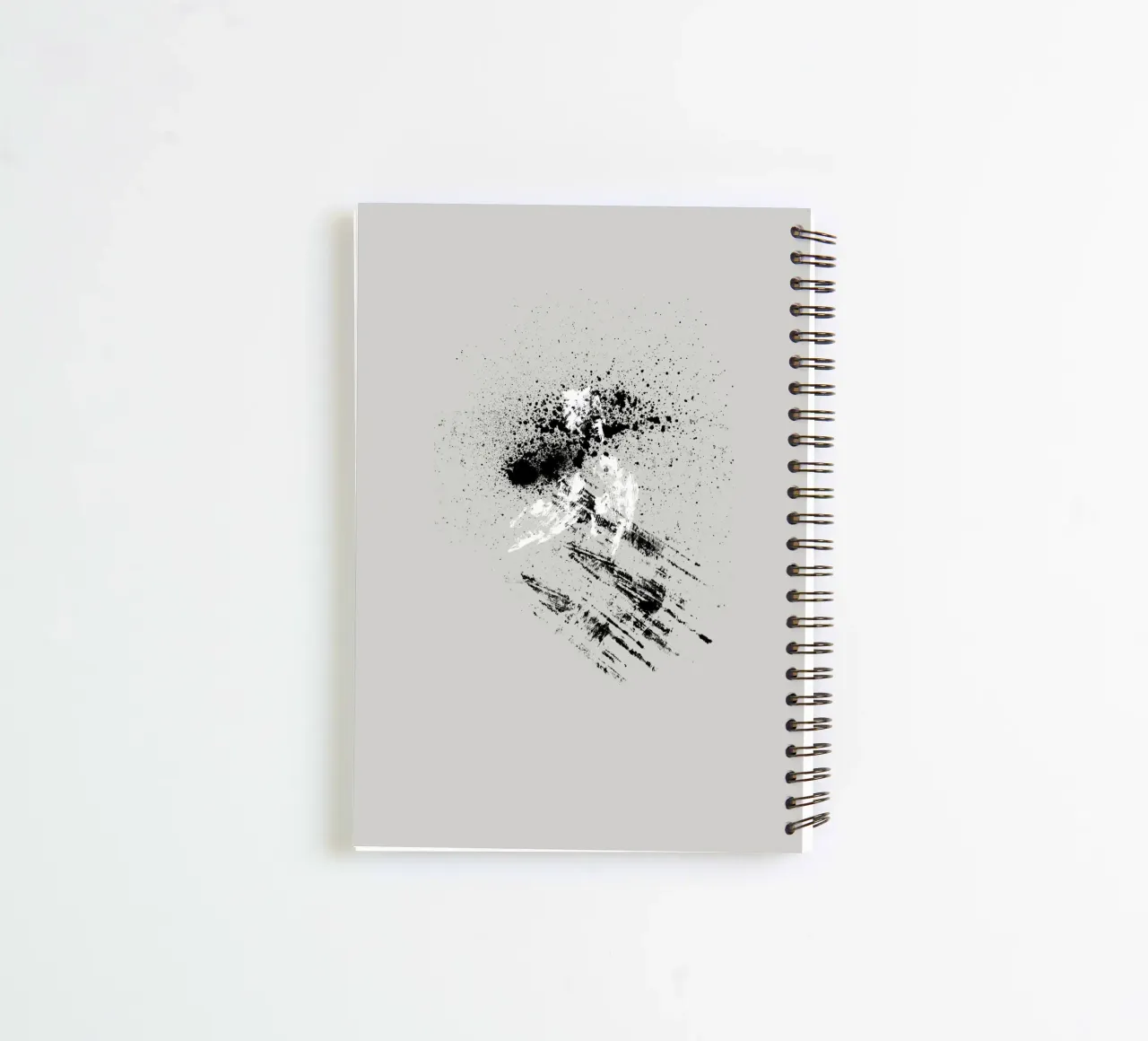 Modern abstract with grey background spiral notebook by Imaginative