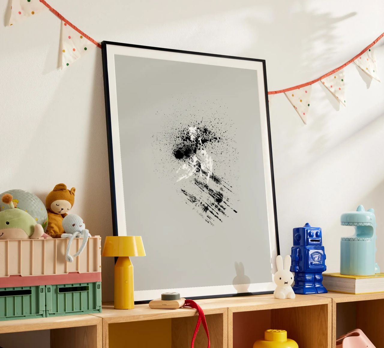 Modern abstract with grey background poster da Imaginative