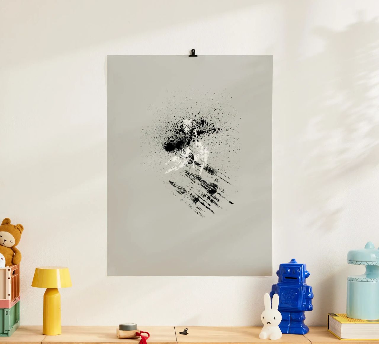 Modern abstract with grey background poster da Imaginative